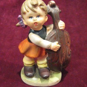 Vintage Napcoware Figurine C-7654 Girl Cello Vgd!